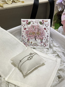 Dior gwiazda srebrna podwójna bransoletka-3562