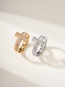 Tiffany diament biały kamień pierścień-3600