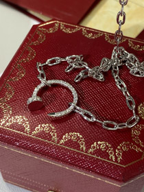 Cartier diamentowy naszyjnik do paznokci dwustronny wearable-3601