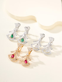 Bulgari diament mini spódnica woda kropla biżuteria pokazać kolczyki-3607