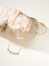 Tiffany krzyż diament uśmiech naszyjnik-3681