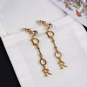 Dior jeden diament wiszące logo kolczyki-3708