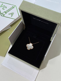 Van Cleef & Arpels cztery liście koniewla złoto szeroki naszyjnik-3789