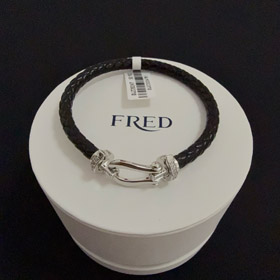 Feiden pełny diament diament podkowa klamra bransoletka-3986