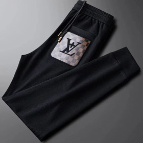 Louis Vuitton LV plus samet slim fit wszechstronne spodnie sportowe sweatpants-2898