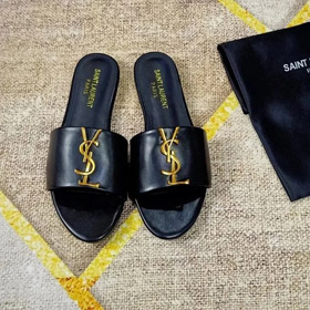 SAINT LAURENT YSL nowo napisane all-match skórzane kapcie-2936