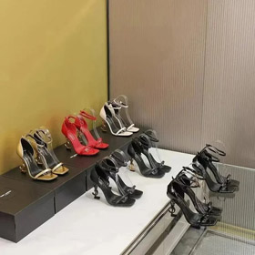 SAINT LAURENT LV Opyum patentowa skóra klamra w kształcie wysokich obcasów-2999