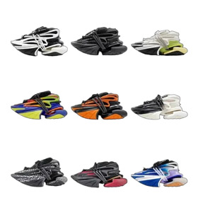 BALMAIN Unicorn skóra odporne na zużycie buty casual low-top-3000