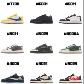 Nike NK Jordan skóra antypoślizgowa niski top Retro dzieci koszykówka buty-4107