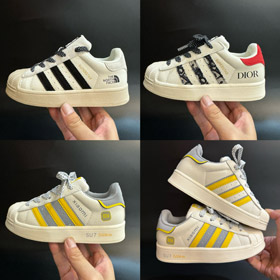 Adidas oryginały SUPERSTAR powłoka palca niski top tenisówki dla dzieci-4143